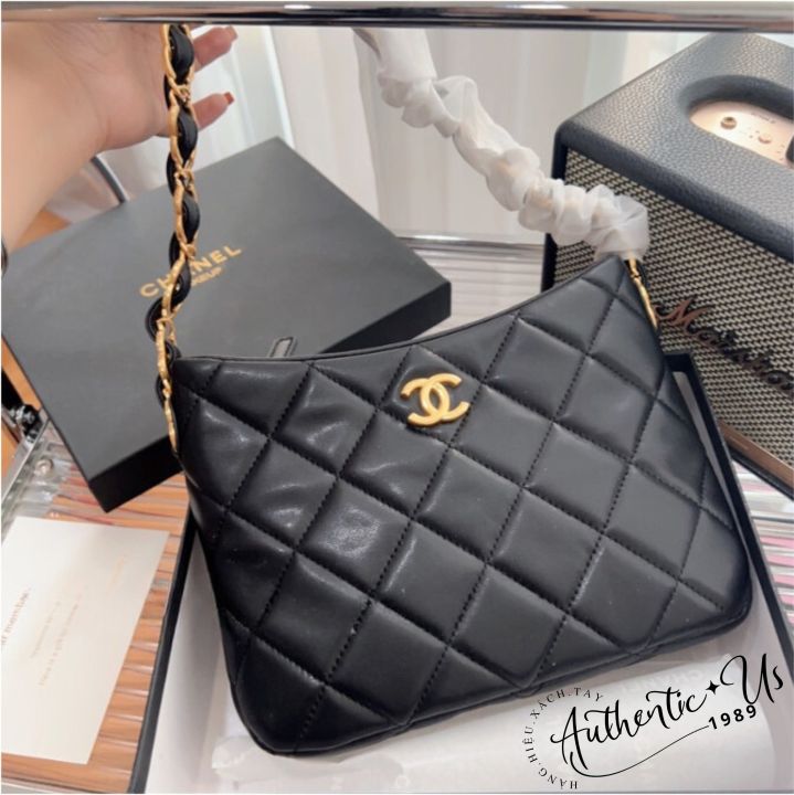 Túi Gift Chanel Makeup chất da Trần Ô Auth size 20cm  Lazadavn