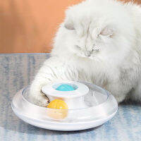 Funny Cat Scratcher ของเล่น Catnip ของเล่นสวนสนุก Turntable Tumbler ฐาน Kitten Track จาน Catnip Interactive Ball ของเล่น