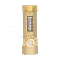 เครื่องวัดการไหล DN20 Solar Regulator Flow Flow Valve ท่อร่วมทองเหลืองสำหรับเครื่องทำน้ำร้อนพลังงานแสงอาทิตย์ G34นิ้ว Double Female Thread