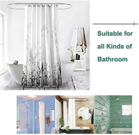 Home Decor Waterproof Shower Curtain Set with 12 Hooks Toilet Covers Bath Mat Bathroom Non-slip Rug Polyester Fabric Washable