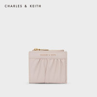 ร้อน, ร้อน★CHARLES and KEITH CK6-10840324 กระเป๋าสตางค์ใบเล็กแบบพับหน้าสำหรับผู้หญิง