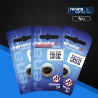 【Cod】 hengqinbi 4Pc สำหรับ Renata CR1632 1632 DL1632 BR1632แบตเตอรี่ลิเธียมเซลล์3V สำหรับรีโมทคอนโทรล Scale