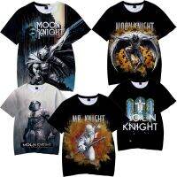 2023 NewMoon Knight COS Comic Merchandise Series 3D สไตล์ใหม่การพิมพ์ดิจิตอลแฟชั่นเสื้อยืดแขนสั้น