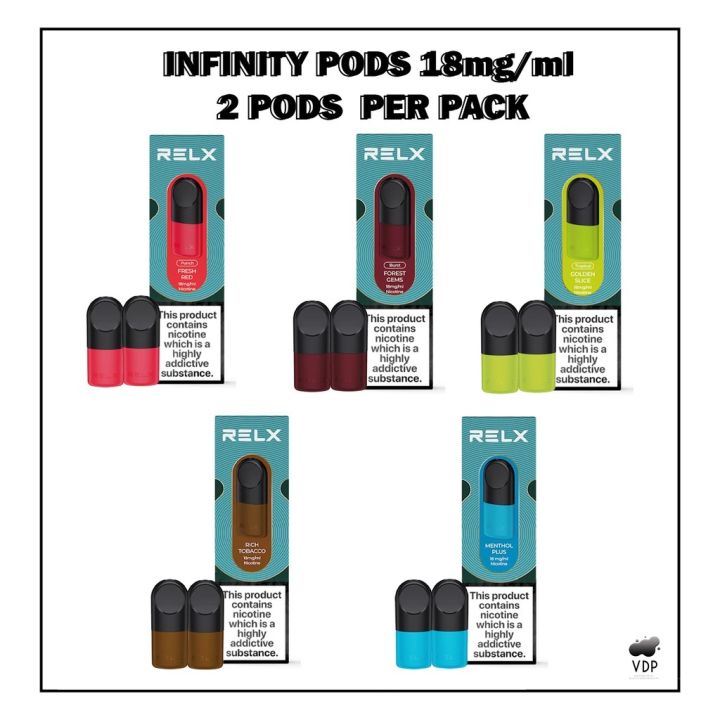 Relx Infinity 2 Pods Per Pack 1.8 Nic / 18mg Per Pod European Edition ...