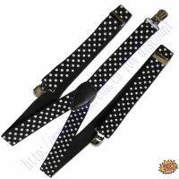 CODadoqkxDGE 【High Quality】❀ Adjustable Braces Tali pinggang lelaki Polka Dot Versatile British and Korean version candy color elastic mens womens braces/suspenders/suspenders