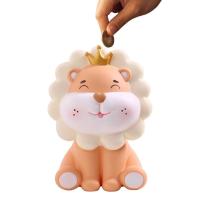 Cute Coin Bank Lion Piggy Bank With Rotating Card Slot Adorable Lion Piggy Bank For Childrens Baby Toys Home Decoration