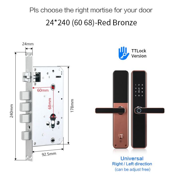 ttlock-ล็อกประตูดิจิตัลรหัสไบโอเมตริกซ์อัจฉริยะแบบอิเล็กทรอนิกส์ล็อคอัจฉริยะสแกนลายนิ้วมือ-wi-fi-บลูทูธกันน้ำ