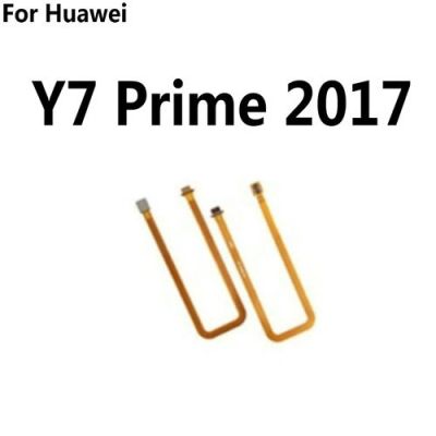 เครื่องสแกนลายนิ้วมือระบบสัมผัส ID เชื่อมต่อปุ่มโฮมโค้งสายสำหรับ Huawei Y7 Y6รุ่น Prime Pro 2017 Y9 2018 P Smart Plus 2019 LPX3762 8C เปลี่ยน Pa
