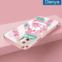 เคส Dienya สำหรับ Realme C11เคส2020การ์ตูนน่ารักลายโชคดีน่ารักใหม่กรอบสี่เหลี่ยมชุบซิลิก้าเจลนิ่มกันกระแทกเคสมือถือรวมทุกเลนส์กล้องถ่ายรูปฝาครอบป้องกัน