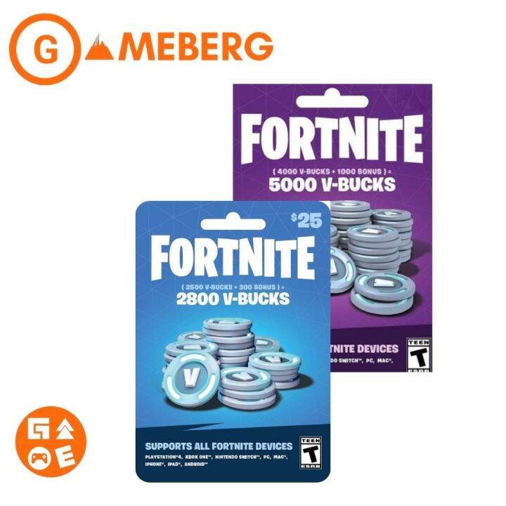 ♟Fortnite 1000 2800 5000 Vbucks V Bucks Gift Card | Lazada PH