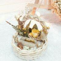 Rustic Ring Rustic Ring Holder Rattan Ring Bearer Ring Rustic Rattan Basket D12