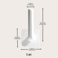 1ชิ้นราวแขวนเก็บของวางของทิชชูสำหรับห้องครัวมีกาวในตัว Kertas Aksesoris ตู้เก็บของเอนกประสงค์ที่แขวนผ้าในห้องน้ำผ้าเช็ดตัวใต้