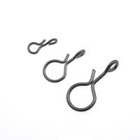 Rompin 100 ชิ้น/ล็อต Fly Fishing Snap Hooks Quick Change สำหรับแมลงวันตะขอและเหยื่อเหล็กคาร์บอนตกปลา Snaps อุปกรณ์เสริม SML-anyengcaear