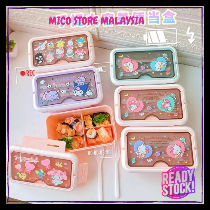 MICO.Kawaii Sanrio Kuromi Melody Cinnamoroll 1400ml Microwave Lunch Box ...