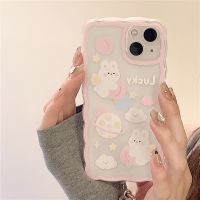 【LZ】 Wavy Capa Cute Rabbit Shockproof Silicone Soft Phone Case For iPhone 13 Mini 11 12 14 Pro Max Xsmax X Xr 7 8 Plus SE 2020 Funda