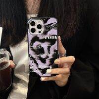 【เคสโทรศัพท์ Qiqi 】เคสโทรศัพท์ตัวอักษรไล่ระดับสีสวยงามแบบเกาหลีสำหรับ iPhone 14 13 12 11 Pro Max Mini X XR 7 8 Plus เคสนิ่มน่ารักกันกระแทก