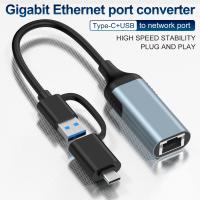 Adaptor kartu jaringan berkabel 1000Mbps USB 3.0 Tipe C ke Ethernet LAN RJ45 untuk Xiaomi laptop Macbook Pro PC