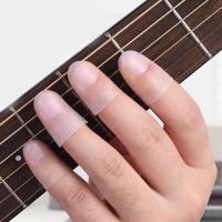 4Pcs Ultra-thin Left Hand Guitar Fingertip Protector Silicone Finger Guard Cover Guitar Bass Accessories