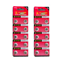 ถ่านกระดุม AG5/LR754H/393A อย่างดี สำหรับเครื่องช่วยฟัง,นาฬิกา,เครื่องคิดเลข (1 แพ็ก 10 เม็ด)