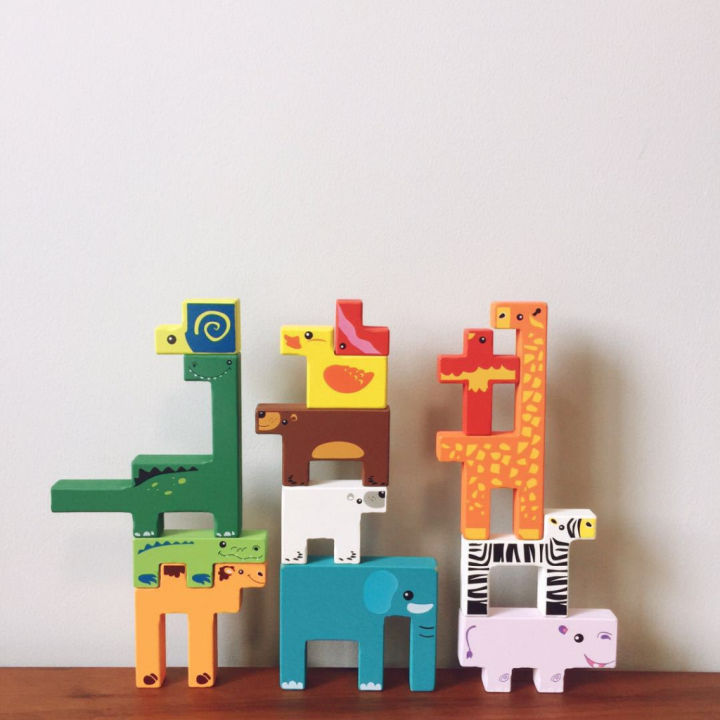 บล็อกตัวต่อไม้-creative-animal-building-block