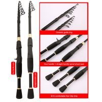 Bitak Telescopic Spinning/Casting Rock Fishing Rod เสาคาร์บอนไฟเบอร์แบบพกพาสำหรับ Stream Rock Fishing Tackle Tools