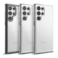 Ringke Fusion Compatible with Samsung Galaxy S22 Ultra Case (2022), Clear Anti-Yellowing Hard Back and Soft Frame Cover