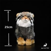 ตุ๊กตาผ้า Plushie Manul รูปแมวบริภาษของเล่นตุ๊กตาสัตว์เสมือนจริงน่ารักตุ๊กตาของเล่น Kawai ของขวัญ