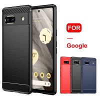 คาร์บอนไฟเบอร์คุณภาพสูงเคสสำหรับ Google พิกเซล8 7 7A 6A 6 8 Pro 5A 5 4A 4 3 XL 3A ซิลิโคนนิ่มกันกระแทกฝาหลังโทรศัพท์