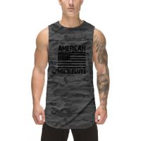 Camouflage Men Breathable Mesh Casual Sleeveless Muscle Tank Tops Gym Workout Summer Moisture Wicking Mesh Cool Feeling T-shirt