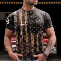 America Flag T Shirt For Men 3d Flag Graphic Printed Mens T Shirt Oversized Short Sleeve Vintage Tops Tees Shirt Man Clothing