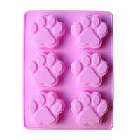 Sixth Puppy Footprints Silicone Cake Mold 6 Cat Claw Handmade Soap Mould Ice Cubes Makers Ice Maker Ice Cream Moulds