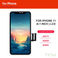 INCELL LCD สำหรับ iPhone 11ดิสเพลย์หน้าจอสัมผัส A2221 A2111 A2223ไม่มีพิกเซลที่ตายชุดประกอบทดแทน