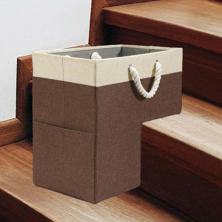 Artist Gather Stair Basket with Handles Stair Tidy Basket Modern Stairs
