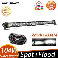 【CW】 UNI SHINE 22inch 104W Led Bar 12000LM Row Driving Lights Offroad Truck SUV Tractor Car Boat 12V 24V