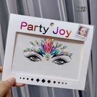 【hot】♕☇♈  Sparkly Rhinestones Face Sticker Makeup Eyebrow Jewelry Adhesive Facial