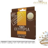 สายกีต้าร์โปร่งเคลือบกันสนิม Olympia String Coated Acoustics 80/20 Bronze 11-52 Custom Light