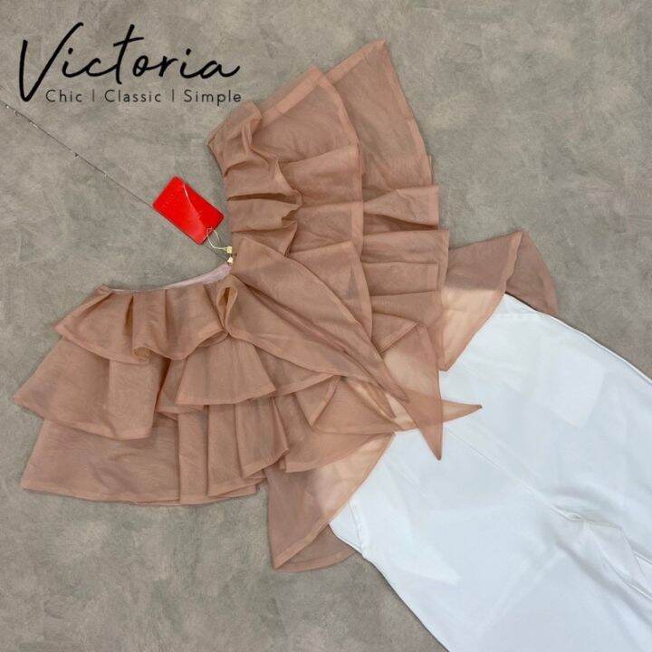 เซตกางเกง-ป้าย-victoria-sz-l-สีน้ำตาล