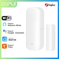 CORUI Tuya WiFi Zigbee Smart Door Sensor Window Sensor Magnetic Alarm Alexa Google Home Smart Life Remote Control Smart Home