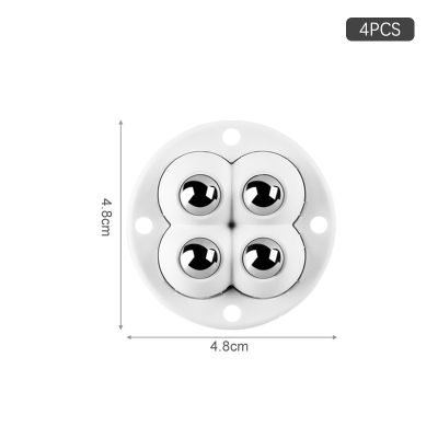 Veli Shy ลูกบอลกาวในตัว4เม็ดล้อสากลลูกรอกเหล็กสแตนเลสปิดเสียงที่รองรับสำหรับฐานโต๊ะข้างเตียงกล่องเก็บของใช้ในบ้าน