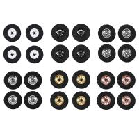 1.0 Beadlock Wheel Tire Set Deep Dish Negative Offset 3.78Mm for 1/24 RC Crawler Car Axial SCX24 FMS FCX24 Enduro24