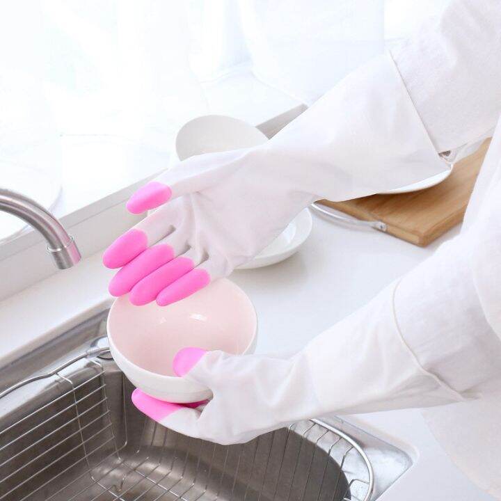 new-arrival-white-dishwashing-latex-gloves-waterproof-durable-kitchen-dishes-washing-clothes-rubber-cleaning-housework-hot-sale-safety-gloves