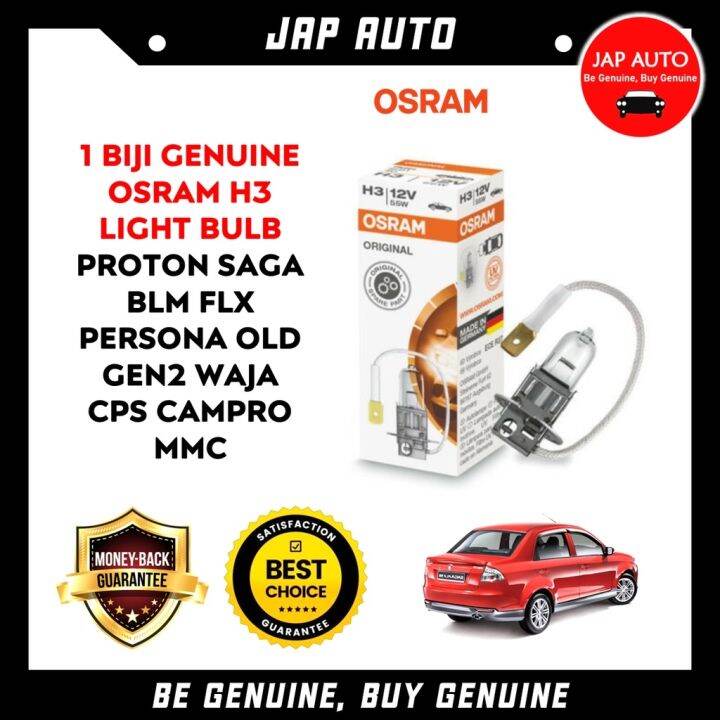 Promo 1 Biji Osram H3 12V Halogen Fog Light Bulb Mentol Lampu Perodua ...