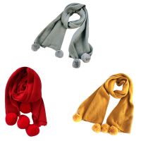 Winter Womens Solid Knit Scarf Poncho Shoulder Scarf Shawl Hood Scarf Female