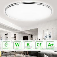 ZZOOI LED Ceiling Chandelier Ceiling Lamp Round Panel Down Lustre Lights Room Decor for Bathroom Kitchen Wall Lamp