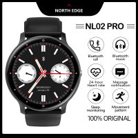 NORTH EDGE ZL02 PRO นาฬิกาดนตรีโทรผ่านบลูทูธวอชสำหรับผู้ชายและผู้หญิง,นาฬิกาคู่รักความดันโลหิตอัตราการเต้นของหัวใจออกซิเจนในเลือด360*360ความละเอียดสูง IP67กันน้ำหน้าจอสัมผัสเต็มรูปแบบและเข้ากันได้กับ Android IOS