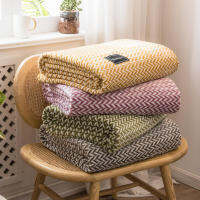 Spot parcel post2022 New 250 Grams A Yarn-Dyed Wheat Single-Layer Blanket Milk Fiber Multi-Functional Four Seasons Blanket Nap Blanket