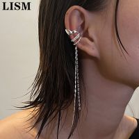 LISM Hypoallergenic Stainless Steel Fashion Exquisite Long Tassel Ear Cuff for Woman Ear 2023 Ear Clips New Gothic Jewe