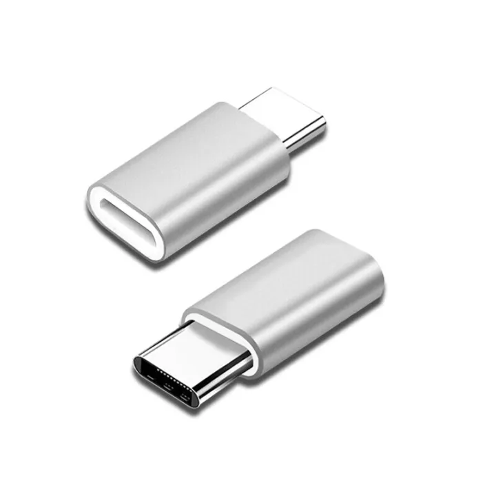 For Lightning Pin to Type C USB-C Alloy Converter Charging Type-C Connector Phone Adapter For iPhone Huawei P40 P30 Xiaomi Phone