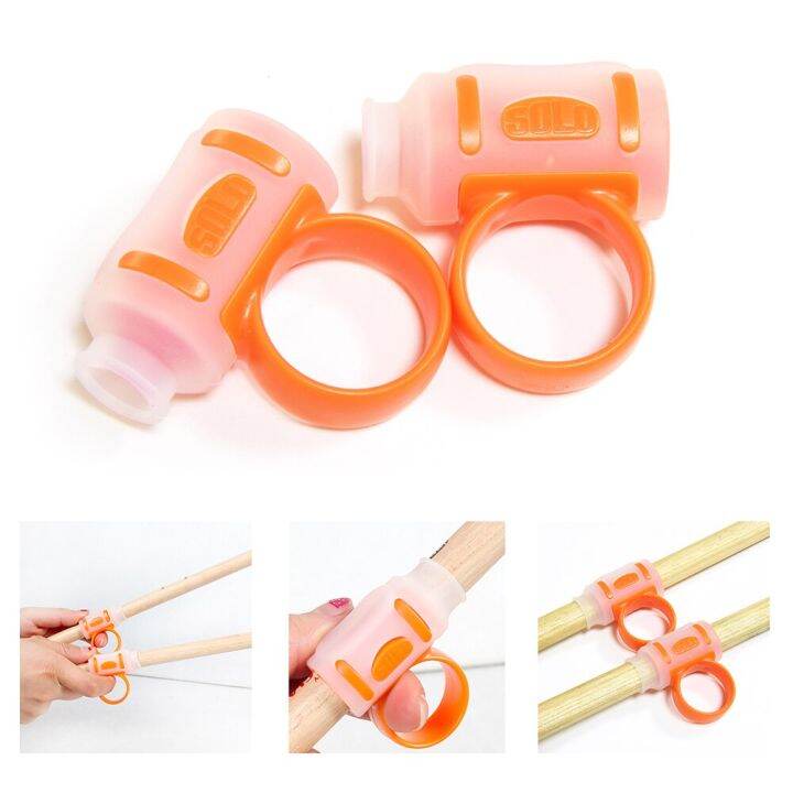 worth-buy-2-pcs-แหวน-beginner-assist-grip-เครื่องมือ-percussion-instruments-ซิลิโคน-drummer-fixture-อุปกรณ์เสริมกลอง-stick-controller