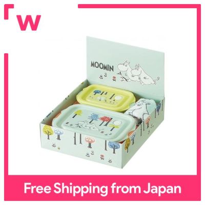 Skater food container &amp; hand towel gift set 1000 yen Moomin MOOMIN Forest Made in Japan SET937 wub